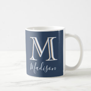 Stilvoll Modernes 3D Monogram für Individuelle Nam Kaffeetasse