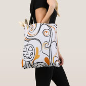 Stilvoll modernes abstrakt Line Art Chic Halloween Tasche (Von Nahem)