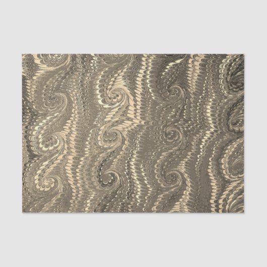 Stilvoll modernes, Abstraktes Beige-Swirl-Marmormu Seidenpapier (Vorderseite)