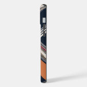 Stilvoll modernes abstraktes geometrisches Orangen iPhone Hülle (Linke Seite)