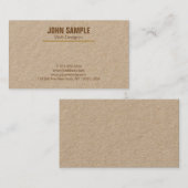 Stilvoll Modernes Berufliches Elegantes Braun Visitenkarte (Vorne/Hinten)