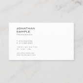 Stilvoll modernes Design Sleek Schlicht Beruflich Visitenkarte (Rückseite)