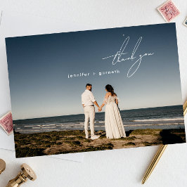 Stilvoll Modernes elegantes Foto Dankeskarte