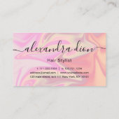 Stilvoll modernes, elegantes holografisches Make-u Visitenkarte (Rückseite)