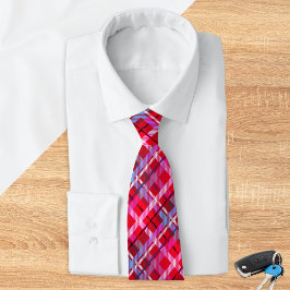 Stilvoll Modernes, farbenfrohes Tartan Kariert Gem Krawatte