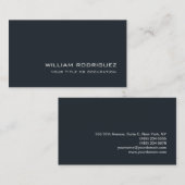 Stilvoll modernes Grayish Blue Elegant Trendy Visitenkarte (Vorne/Hinten)