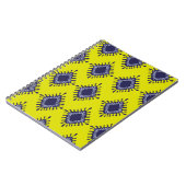 Stilvoll modernes Ikat-Stamm nahtloses Muster Notizblock (Linke Seite)