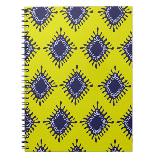 Stilvoll modernes Ikat-Stamm nahtloses Muster Notizblock (Vorderseite)