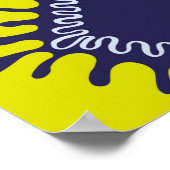 Stilvoll modernes Ikat-Stamm nahtloses Muster Poster (Ecke)