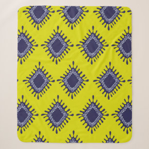 Stilvoll modernes Ikat-Stamm nahtloses Muster Sherpadecke