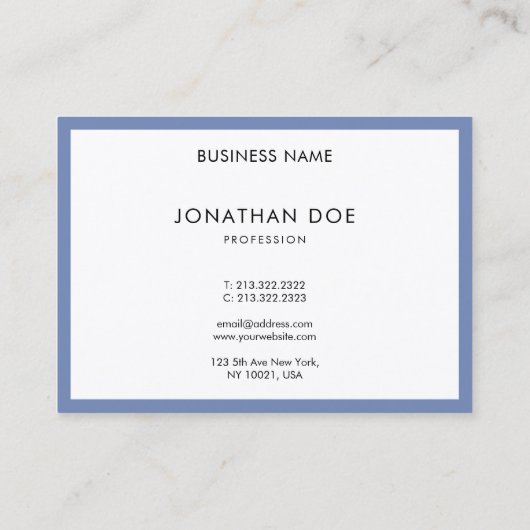 Stilvoll Modernes, Minimalistisches Berufliches Tr Visitenkarte (Rückseite)