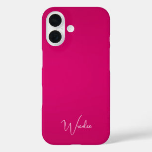Stilvoll modernes Mit Monogramm-helles Rosa iPhone 16 Hülle