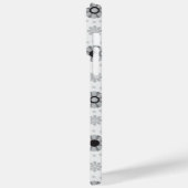 Stilvoll modernes monochromes Blumenmuster Case-Mate iPhone Hülle (Rückseite / Links)