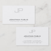 Stilvoll modernes Monogram Clean Design Trendy Lux Visitenkarte (Vorne/Hinten)