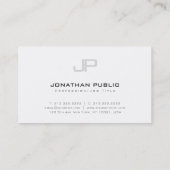 Stilvoll modernes Monogram Clean Design Trendy Lux Visitenkarte (Rückseite)