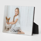 Stilvoll Modernes Personalisiertes Foto Monogram Fotoplatte (Seite)