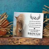 Stilvoll Modernes Pferd Foto Memorial Pet Loss Fotoplatte (Seite)