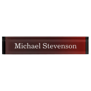 Stilvoll Modernes Red Elegant Namplate Namensplakette
