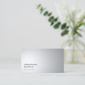 Stilvoll Modernes, Schlichtes Silber Beruflich Visitenkarte (Stehend Vorderseite)