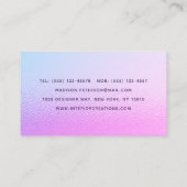 Stilvoll modernes Shimmer Interieur Design Trendy Visitenkarte (Rückseite)