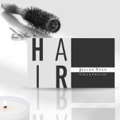 Stilvoll monochrome B&W Hair Stylist Barber Visitenkarte