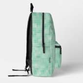 Stilvoll Mosaik Tiles Pastel Green Bedruckter Rucksack (Links)