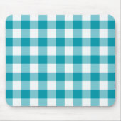 Stilvoll Mousepad, Aquamariner Karo Gingham Mousepad (Vorne)