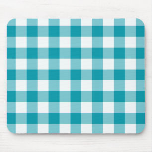Stilvoll Mousepad, Aquamariner Karo Gingham Mousepad