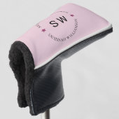 Stilvoll niedliches personalisiertes Monogramm ros Golf Headcover (3/4 Vorderseite)