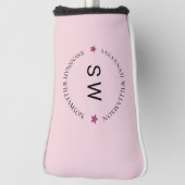 Stilvoll niedliches personalisiertes Monogramm ros Golf Headcover (Rotieren 90)