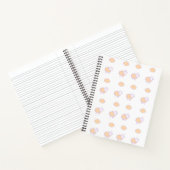 Stilvoll Niedliches rosa Schaf mit Wolkenmuster Notizblock (Innenseite)