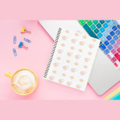 Stilvoll Niedliches rosa Schaf mit Wolkenmuster Notizblock