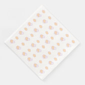 Stilvoll Niedliches rosa Schaf mit Wolkenmuster Serviette (Ecke)