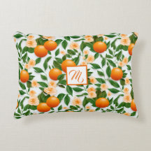 Stilvoll Orange Blossom Mit Monogramm dekorativ
