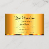 Stilvoll Orange Glamour Beruflich und einfach Visitenkarte (Rückseite)