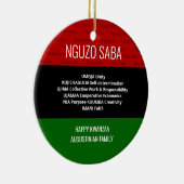 Stilvoll personalisiert NGUZO SABA Happy Kwanzaa Keramik Ornament (Rechts)