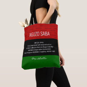 Stilvoll personalisiert NGUZO SABA Kwanzaa Tasche
