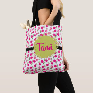 Stilvoll Personalisiert rosa Blumenmuster Tasche