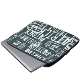 Stilvoll Personalisierte Namensmuster Laptopschutzhülle (Vorne Knopf)