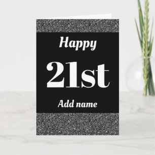 Stilvoll personalisierter Geburtstag 21. Karte