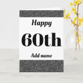 Stilvoll personalisierter Geburtstag 60. Karte (Gelbe Blume)