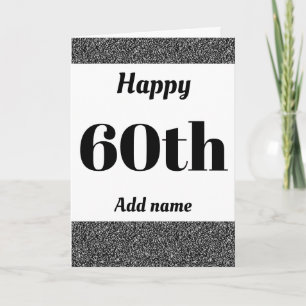 Stilvoll personalisierter Geburtstag 60. Karte