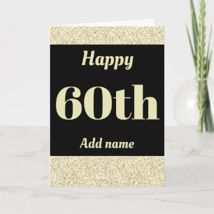 Stilvoll personalisierter Geburtstag 60. Karte