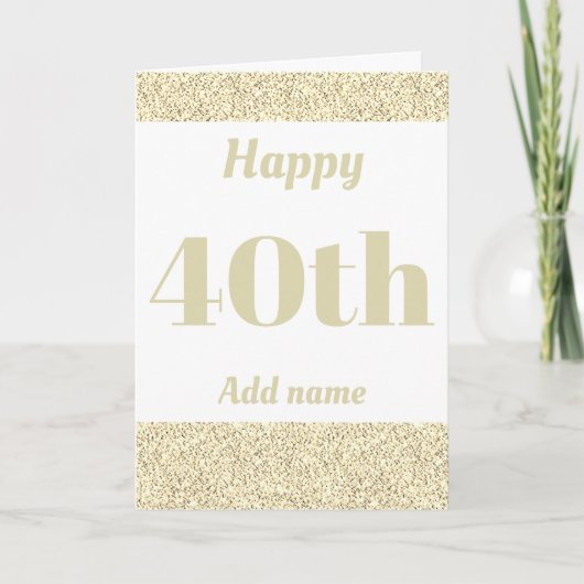 Stilvoll personalisierter Geburtstag Karte (Vorderseite)