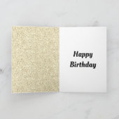 Stilvoll personalisierter Geburtstag Karte (Innenseite)