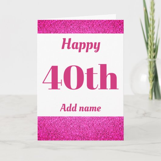 Stilvoll personalisierter Geburtstag Karte (Vorderseite)