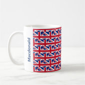 Stilvoll Personalisierter Union Jack Kaffeetasse (Links)