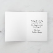 Stilvoll Personalisiertes Foto Romantische Hochzei Dankeskarte (Innenseite)