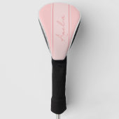 Stilvoll Personalisiertes Rosa Golf Headcover (Vorderseite)