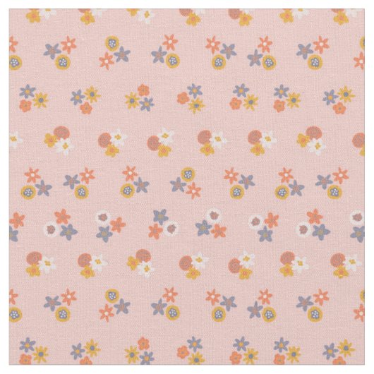 Stilvoll pfirsichblaues, florales Muster Stoff (Nahaufnahme)